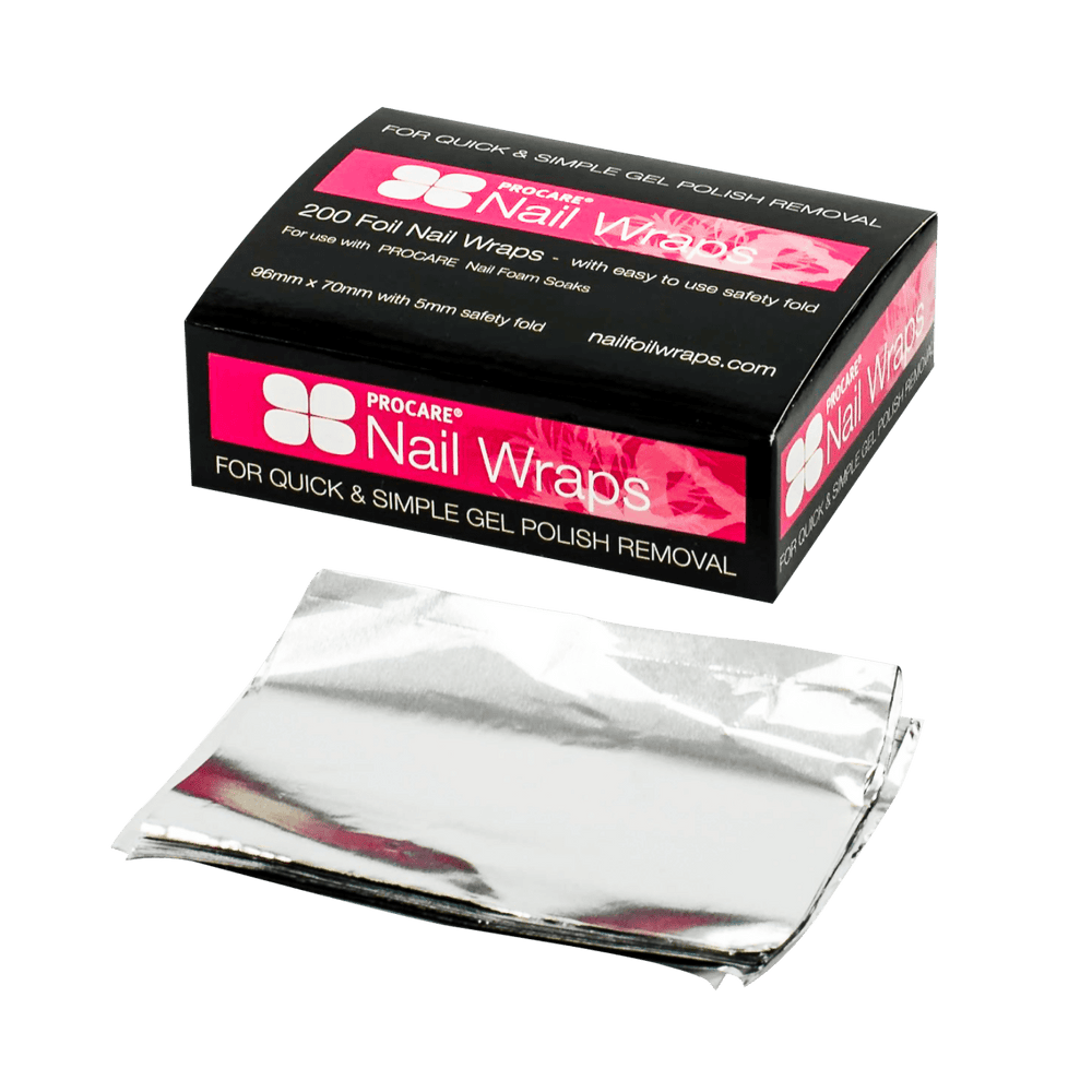 Procare Nail Wraps (papel aluminio para almohadillas quitaesmalte) 200ud